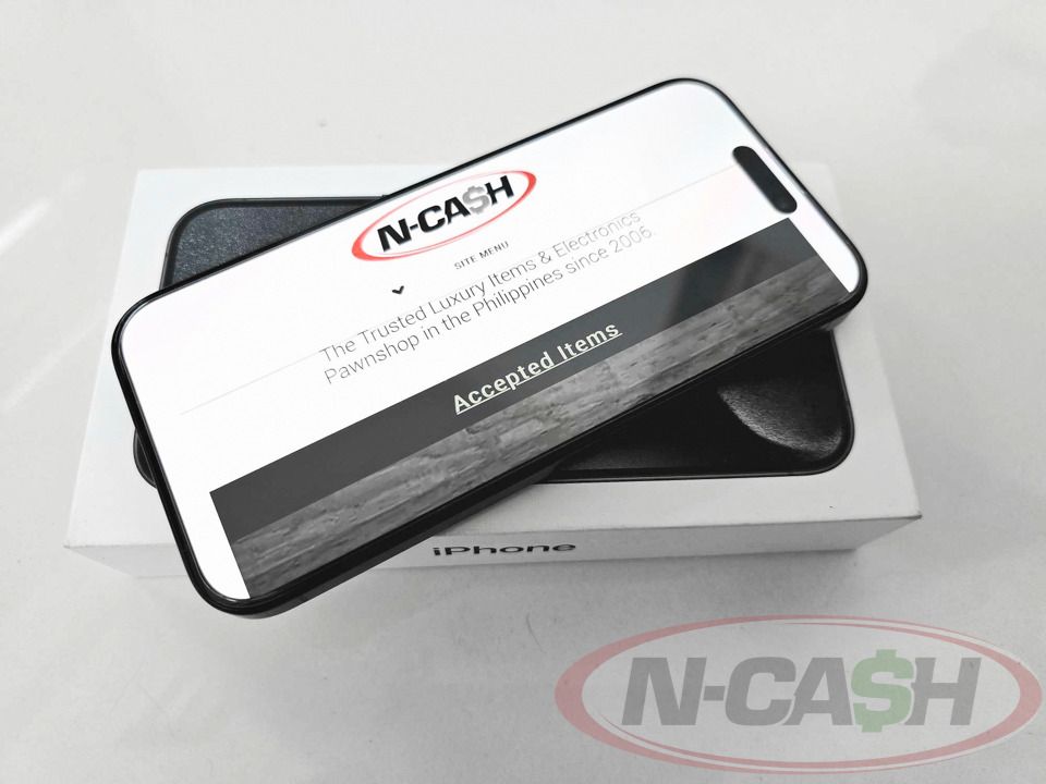 Apple iPhone 15 Pro Factory Unlocked (Category: iPhone 15 Series) located in Makati City. Submitted by luxury_by_ncash_2 (Listing ID 1363581577, Image 2). Description: N-Cash Pawnshop "Instant Cash for Bags, Watches, Cars, and Electronics" https://www.ncash-pawnshop-philippines.com/ Apple iPhone 15 Pro Factory Unlocked MTUV3ZP/A 128GB Black Titanium Unit is like new Battery health of 100% Openline PHP 42800 For more details and photos visit: http