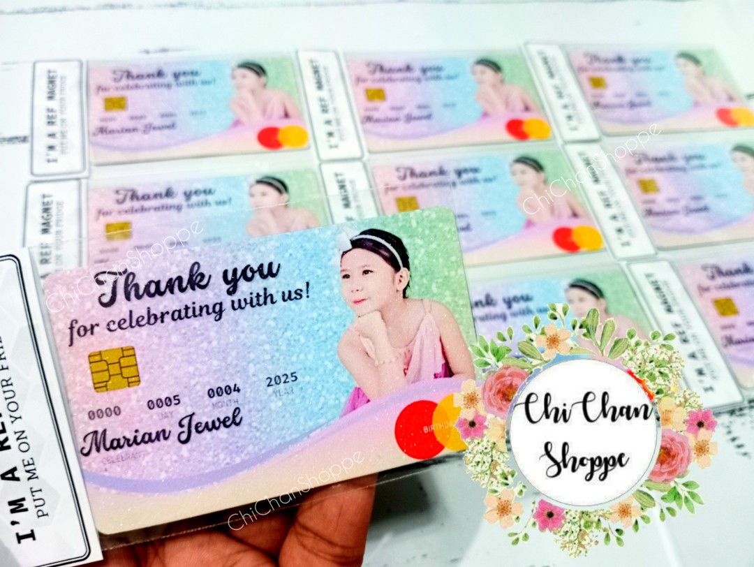 ATM inspired ref magnet for souvenir, giveaway (Category: Occasions & Party Supplies) located in Manila. Submitted by chichanshoppeph (Listing ID 1363553966, Image 3). Description: 🥳 BIRTHDAY, DEBUT , CHRISTENING/BAPTISMAL, WEDDING PARTY ESSENTIAL 🎊 can customize any theme 😍 Customize available items: ✅ Invitation ✅Chip bag (Large size ,small size) ✅Paperbag /loot bag ✅party hat ✅ Personalize Candle ✅Lootbag fillers (Toys and candy Available) 