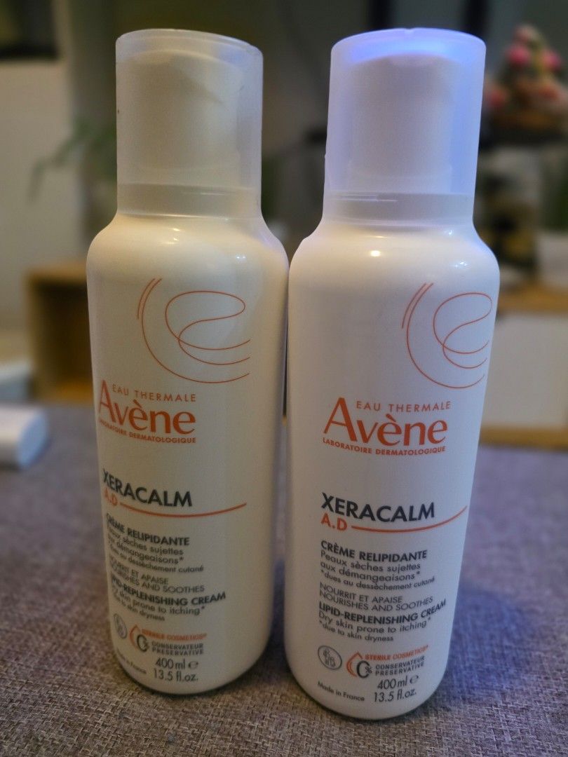 Avene Xeracalm Moisturizing Cream 400ml (Category: Body Care) located in Makati City. Submitted by chris_angle (Listing ID 1363636543, Image 1). Description: Avene Xeracalm Lipid-Replenshing Cream 400ml Expiry: 07-28 Sealed Available for meet-ups in Uptown Mall BGC. Payment - BPI, GCash or Maya.