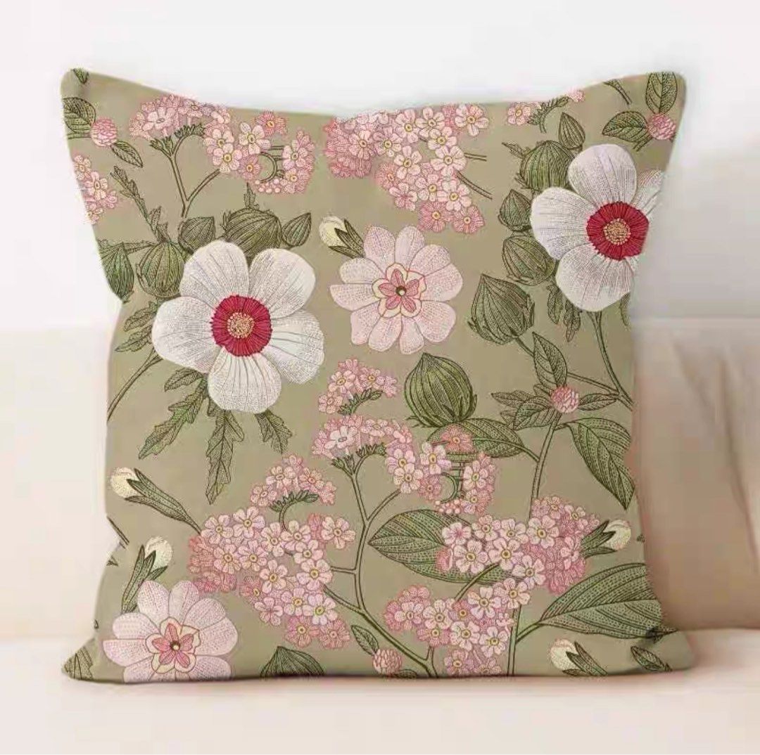 Botanical-Inspired Cushion Cover65074890980098110