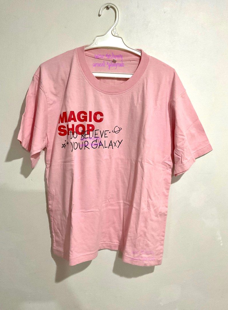 BTS Magic Shop Lyrics Reflective Shirt (Category: Shirts) located in Quezon City. Submitted by galaxyreads (Listing ID 1363584915, Image 1). Description: - onhand - size M on tag - purchased from a group order abroad (don’t remember what country it’s from) - rfs: decluttering, downsizing closet 🌸 Php 450.