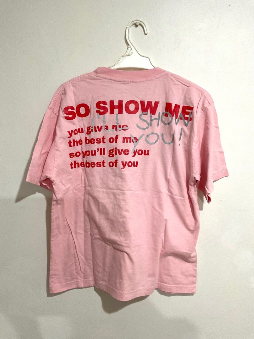 BTS Magic Shop Lyrics Reflective Shirt (Category: Shirts) located in Quezon City. Submitted by galaxyreads (Listing ID 1363584915, Image 2). Description: - onhand - size M on tag - purchased from a group order abroad (don’t remember what country it’s from) - rfs: decluttering, downsizing closet 🌸 Php 450.