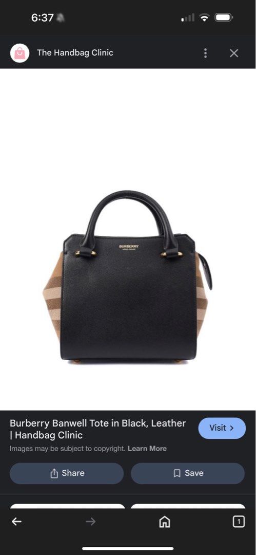 BURBERRY BANWELL TOTE BAG (Category: Luxury Bags & Wallets) located in Pasig City. Submitted by luiseeee (Listing ID 1363648388, Image 1). Description: BRAND NEW BURBERRY BAG - bought in US - Never been used - comes with dust bag and paper bag - PRICE IS NEGOTIABLE PM ME.