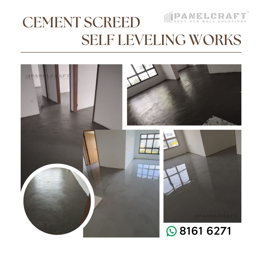 Direct Contractor Cement Screeding & Self Levelling HDB BTO Cements Floor Vinyl Screed leveling Vinyl Floors Contractors Cementing Screed Resale62863076568579111