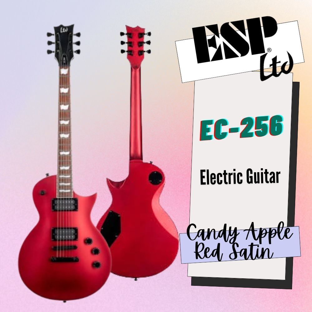 ESP LTD EC-256 Electric Guitar - Candy Apple Red Satin, Hobbies & Toys ...