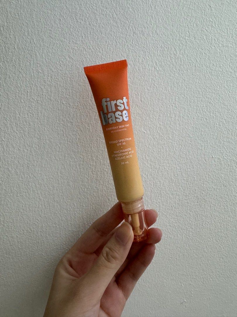 First Base Skin Tint - Alona (Category: Makeup) located in Manila. Submitted by pearlincarnated (Listing ID 1363661288, Image 1). Description: Shade: Alona RFS: Got this as a pr package Only used once MOP: Bank Transfer or GCash .