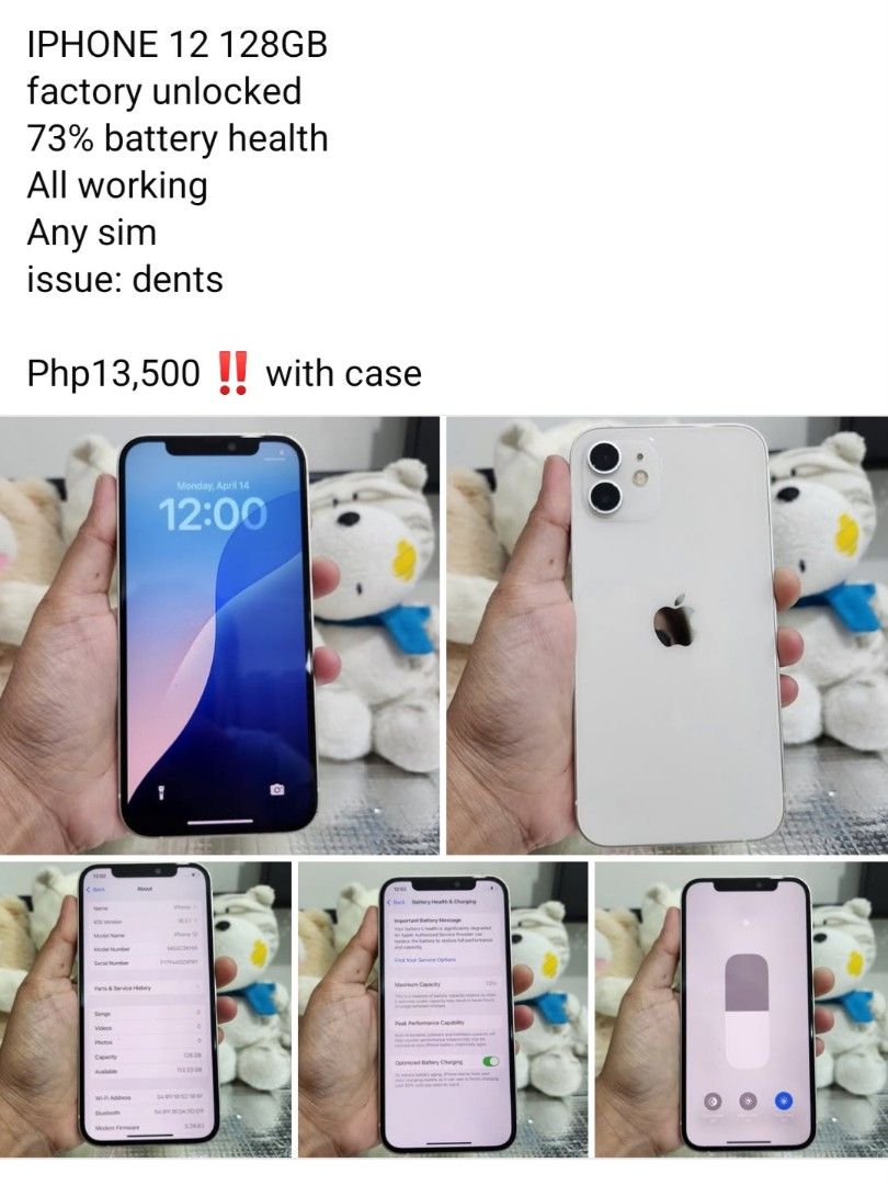 IPHONE 12 256GB no swap (Category: iPhone 12 Series) located in Mandaluyong City. Submitted by cellspaceph (Listing ID 1360593572, Image 3). Description: iphone 12 Factory unlocked All working Any sim Mga issue and price nsa description na Fix price na po Dm for detailed pics NO SWAP.
