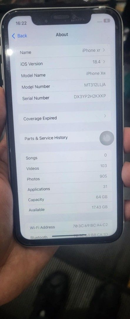 Iphone XR (Category: iPhone X Series) located in Caloocan City. Submitted by keeshiaelaine (Listing ID 1363612282, Image 2). Description: Face ID 64 GB Minimal dents Open for meet up.