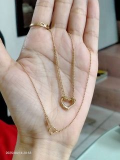 K18 Japan Gold Centered Heart Necklace