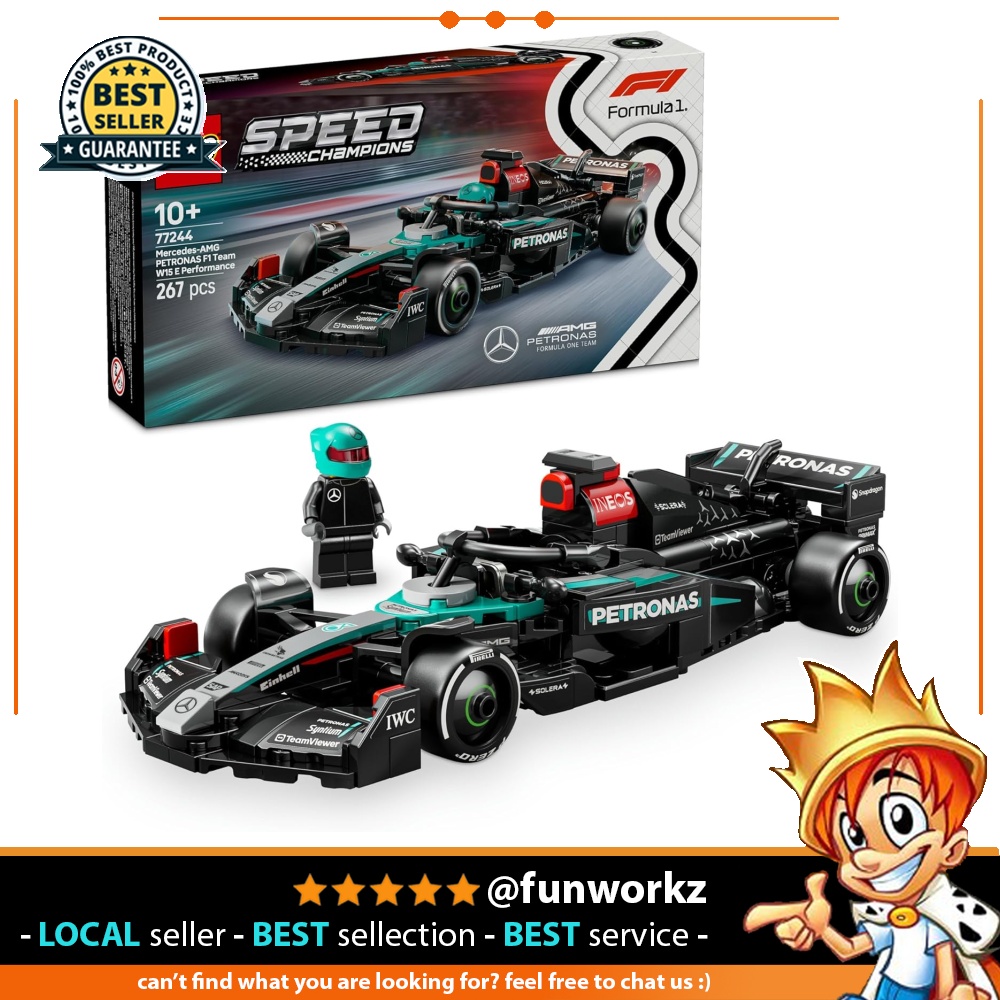 LEGO® Speed Champions Mercedes-AMG F1® W15 Race Car Toy Vehicle 77244 main image 1