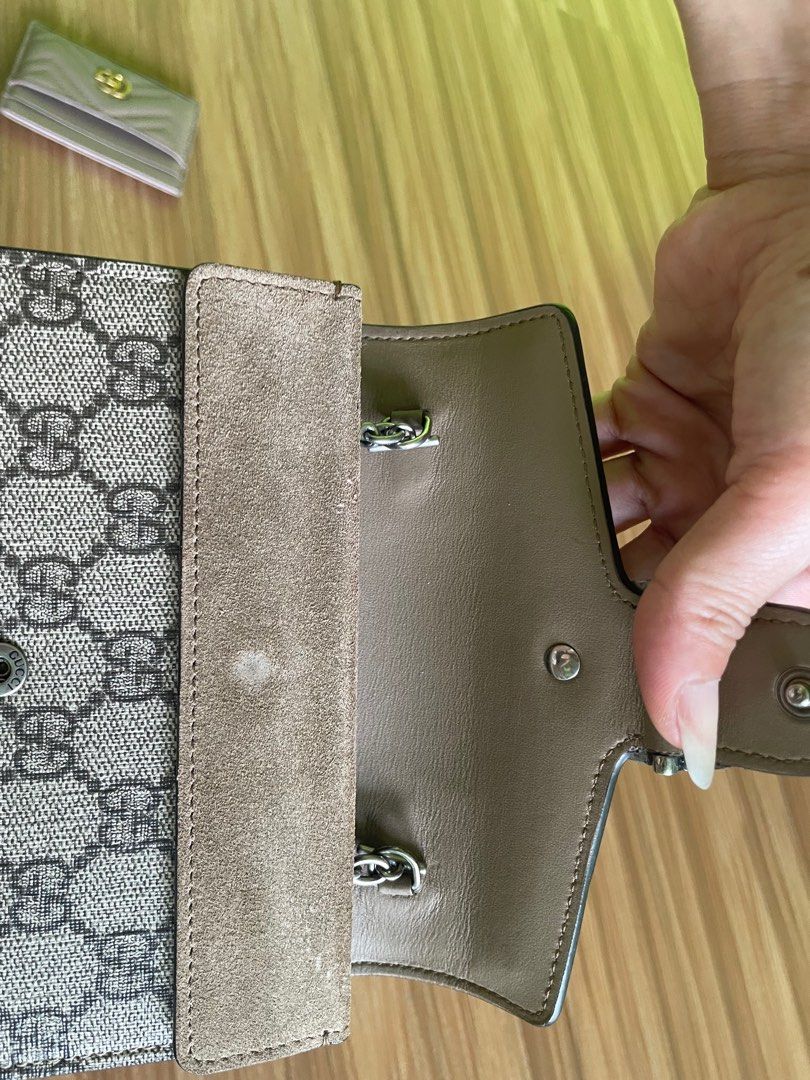 mini dionysus (Category: Luxury Bags & Wallets) located in Baguio. Submitted by yham2k18 (Listing ID 1363570636, Image 2). Description: all good nakatambak lang din po.kaya nag moist na natatanggal ung dumi sa mismong gucci store wala na po ako time dalhin pa sa manila sa mismong store. kaya let go nalang din po complete with box..