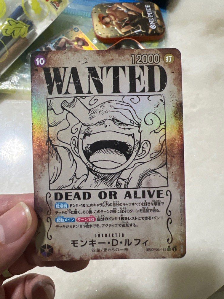 WTT One Piece Card Monkey D. Luffy Wanted Poster OP09 2024 OP05