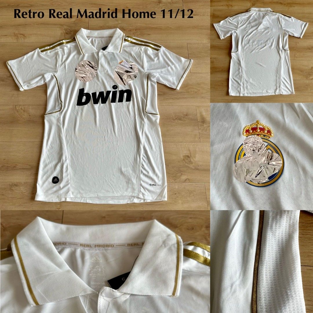 Real Madrid home vintage 11/12 jersey (Category: Activewear) located in Singapore. Submitted by sgapparel (Listing ID 1363662722, Image 1). Description: jersey comes with tagged material:drifit size s m l xl Item send using register mail takes 2-3 working days.