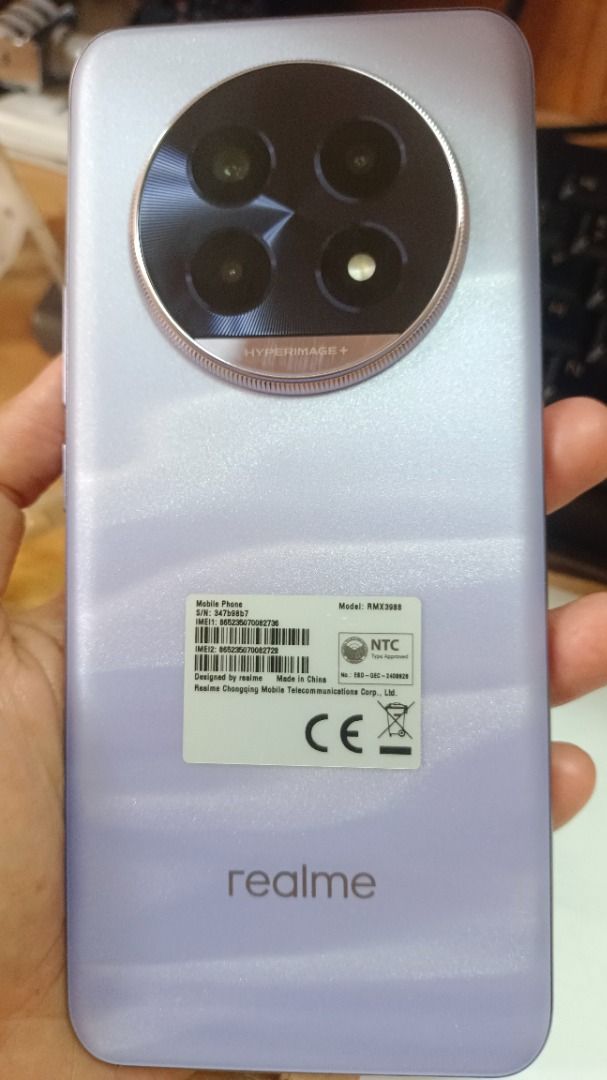 Realme 13 Pro 5G (Category: Realme) located in Manila. Submitted by jouhieedem (Listing ID 1363601391, Image 3). Description: 23,000 original price December 2024 Almost 4 months used Like New With Box,Charger and original casing and 1 free case used like new Sony Lyt-600 OIS Camera Snapdragon 7s Gen 2 5g Chipset 120Hz Curved Vision Display 45W SUPERVOOC CHARGE 256 GB MONET PURPLE DISPLAY Main Screen Material : OLED Screen Ratio. : 93%.