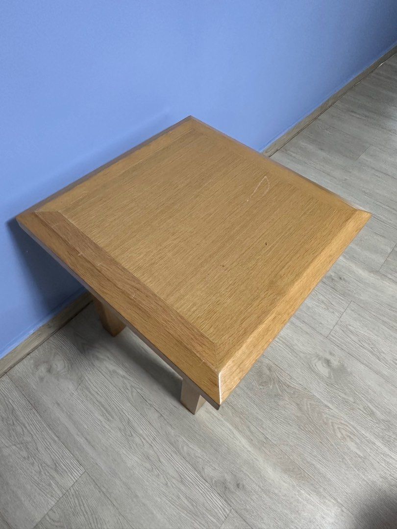 Solid wood table (Category: Tables & Sets) located in Singapore. Submitted by tracylim2 (Listing ID 1363558516, Image 2). Description: Coffee Table Size : 50cm (LXBXH) (What u see is what you get). No trade. Looking for genuine buyer who interested plse pm me. ☘️Self Collect Only at Blk 708 Clementi West St 2 Lift F☘️.