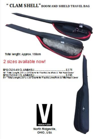 VERSA-FLEX BPB.CS20.49 CLAM SHELL BOOM POLE BAG - MADE IN USA (Category: Portable Audio Accessories) located in Singapore. Submitted by audiobridgee-shop (Listing ID 1363571209, Image 1). Description: PM before making payment Also available VERSA-FLEX BPB.CS20.61 @ $295 .