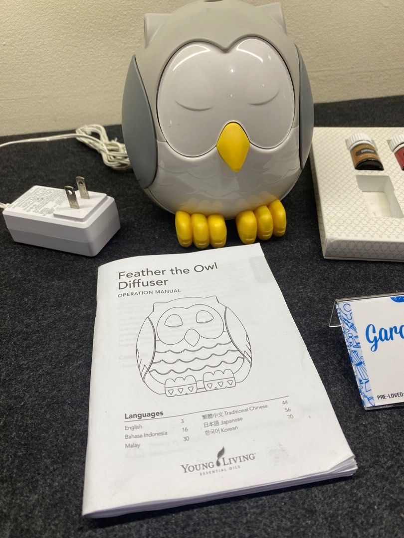 Young Living Feather The Owl Diffuser (Free Essential Oils) (Category: Air Purifiers & Dehumidifiers) located in Guimba. Submitted by garagesaleonline2024 (Listing ID 1363701721, Image 2). Description: ✅ Slightly use Second-hand goods, be sure to check the photos! What you see is what you get exept for minimal scratches it is second hand item but authentic. ✅ No box no manual unless declared ✅ Please contact us before purchasing if you have any q