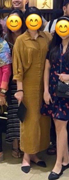 Zara Midi Dress (Category: Dresses) located in Manila. Submitted by jpclassics (Listing ID 1363705400, Image 2). Description: Zara Mustard Yellow Sateen Button Down Dolman Sleeve Midi Dress Color: Mustard Size: Small but fits small to semi medium In good condition Worn once only Last price posted Rfs: I gained weight and too many dresses. Need to declutter..
