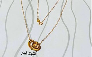 18K Saudi Gold Heart C4rtier Necklace