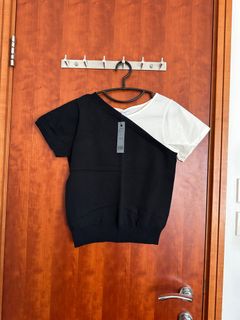 日本 Jeanasis 黑白 上衣 上身衫 Tee T Shirt Top64203305463425110