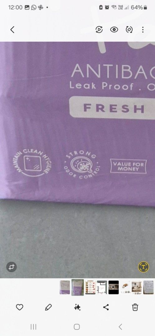 Altimate Pet Potty Pee Pad (Fresh Scent) (Category: Health & Grooming) located in Singapore. Submitted by kpjm. (Listing ID 1363739516, Image 3). Description: Cart out too many by accident and no more storage space. Brand - Altimate Pets Scent - Fresh Scent Size S (33 x 45cm), 180pcs A lightly scented and absorbent pee pad. Helps greatly with odor control. Have 2 to let go. $10 each Retail is selling for $25 - 28, letting go at low price..