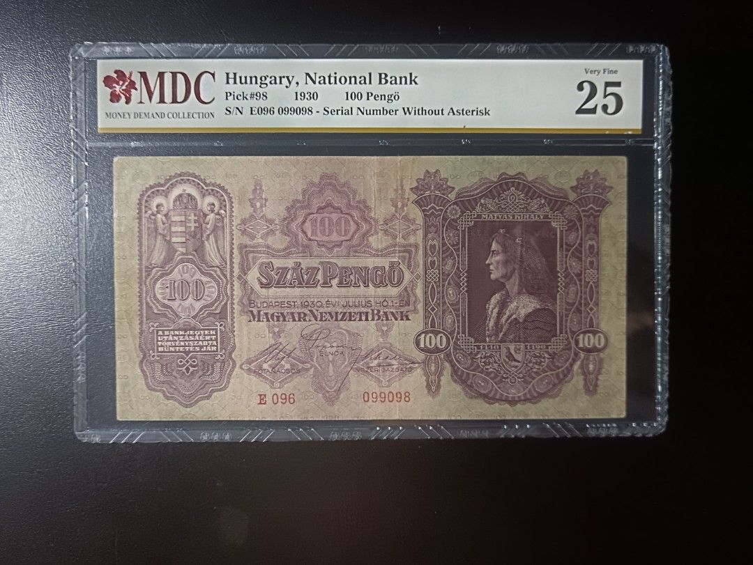 Nicholas Horthy Kingdom of Hungary - The Regent Nicholas Horthy -100 Pengo 1930 S/N ...