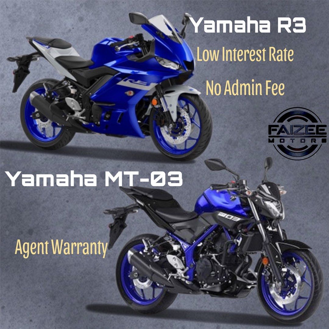 Brand New Yamaha R3 | MT-03 (2025) | Agent Warranty, Motorcycles ...