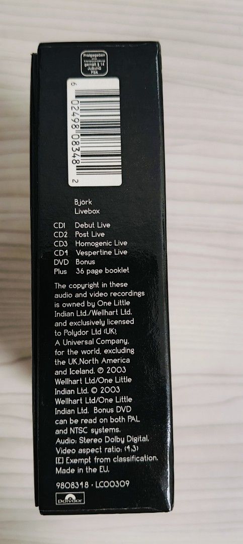 CDs & DVDs (Category: Other Audio Equipment) located in Singapore. Submitted by ong974 (Listing ID 1363773625, Image 3). Description: Björk Greatest Hit 2 Cds & 2 DVDs $20 Björk Greatest Hit Box 4 CDs & 1 DVD $25 Björk Greatest Hit Box 6CDs $ 22 Brand New -Sold as is take all $60. price firm meet up at Junction 9 mall local postage $3..