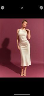 Elegant Satin Champagne Dress