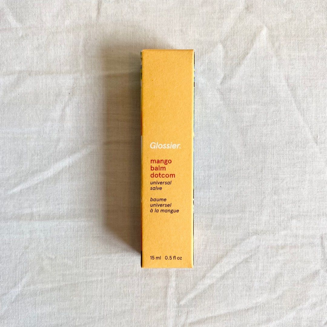 Glossier Balm Dotcom Mango (Category: Makeup) located in San Pedro. Submitted by gumamelagal (Listing ID 1363770371, Image 1). Description: 🟡 authentic, on hand, brand new with box, sealed mop: gcash, bdo mod: j&t, lalamove.