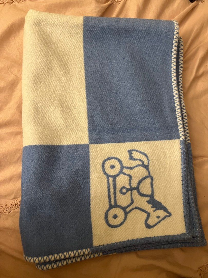 Hermes Adada Avalon Baby Blanket (Category: Children's Beds) located in Baliuag. Submitted by girlbossatwork (Listing ID 1363875152, Image 3). Description: Used only as sofa chair accent for the baby nursery Not authentic but excellent quality. Can send more videos / photos upon request. Made of Cashmere-wool fabric. 8.5/10 No box.