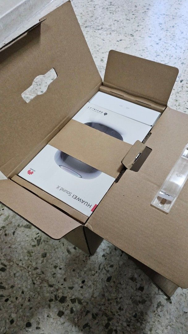 Huawei Sound X by Devialet (Category: Soundbars, Speakers & Amplifiers) located in Singapore. Submitted by rrshopstoresg (Listing ID 1363720794, Image 1). Description: Brand new and sealed. No nego. Fix price. Huawei Sound X 1st Gen..