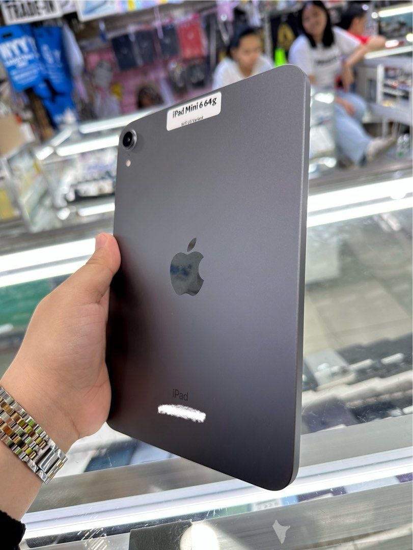 Ipad Mini 6 64gb Wifi No issue All working (Category: iPad) located in San Juan City. Submitted by javedsgadgetshop (Listing ID 1363823288, Image 2). Description: INSTALLMENT OPTIONS : SPAY LATER / GGIVES / CREDIT CARD! WE BUY AND SELL SO PWEDE MAGBINTA OR SWAP ! Quick Specs : Ipad Mini 6 •64gb •US Variant •Good batt health •Factory Unlock •95% Smoothness •No hidden issue | No Repaired •100% Authentic | Not Refurbished •w/ OEM Charger & store war