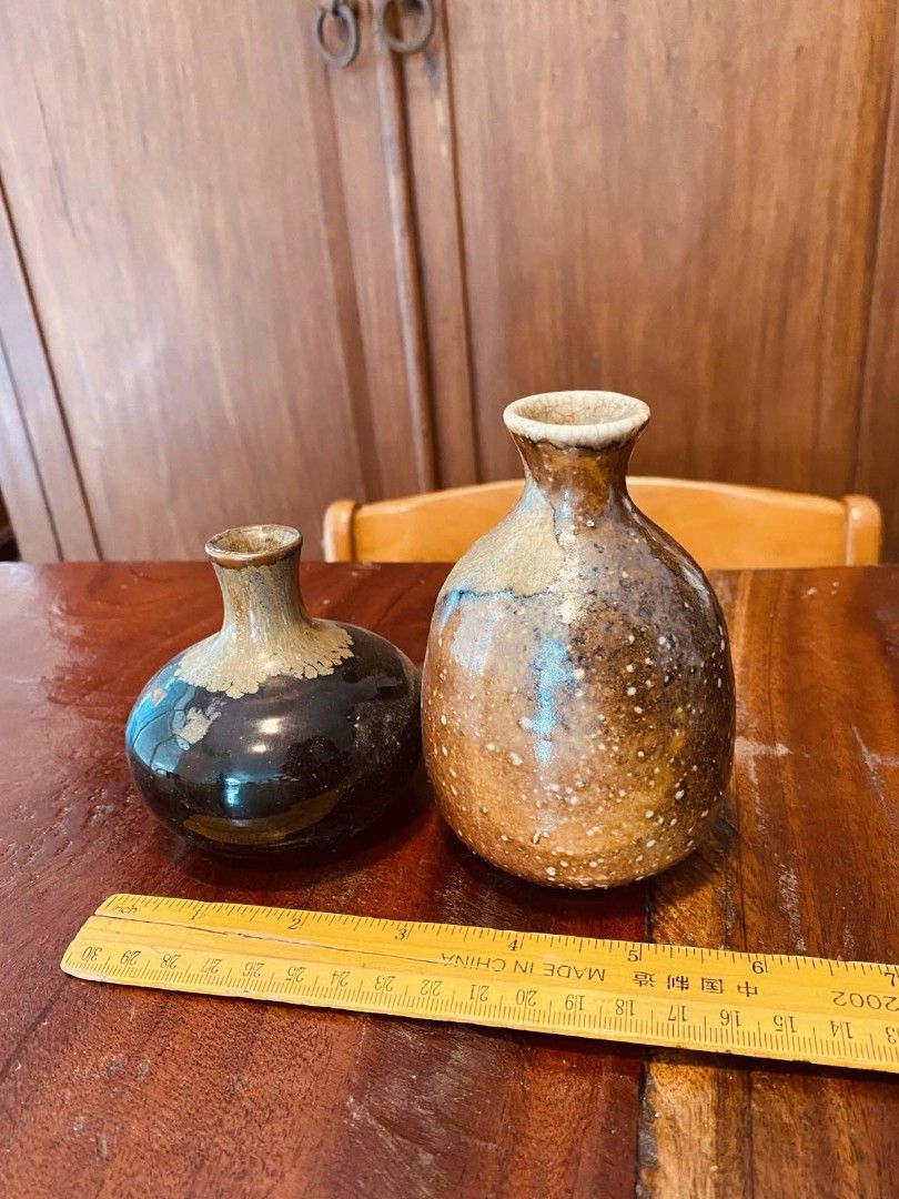 Pair of mini Stoneware Vases (Category: Vases & Decorative Bowls) located in Bulacan. Submitted by orange.locker (Listing ID 1363729478, Image 3). Description: Stoneware Unique shapes with colorful glazes Set.