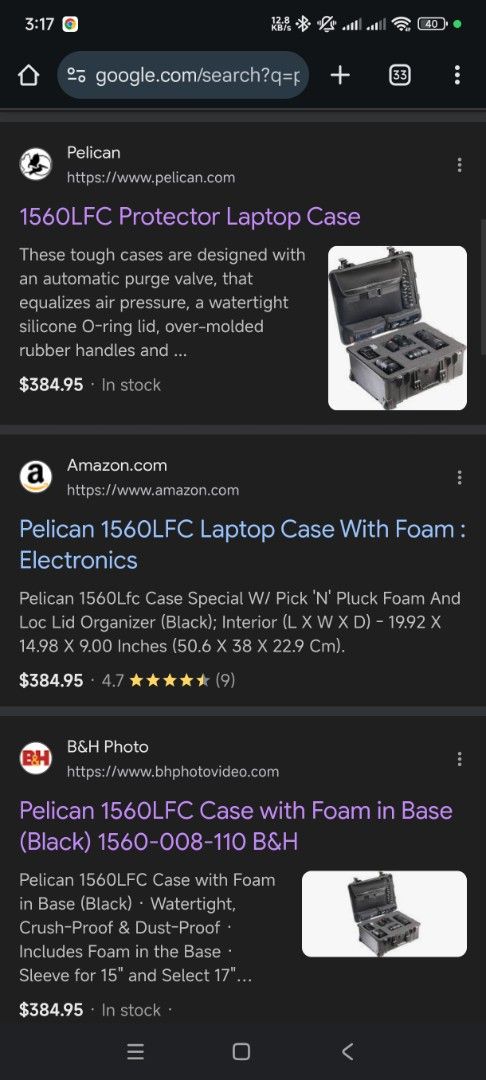 Pelican case 1560 LFC model (Category: Camera Bags & Carriers) located in Caloocan City. Submitted by Benvishope (Listing ID 1363772093, Image 3). Description: bnew unit. last unit left. pickup at kalookan area..