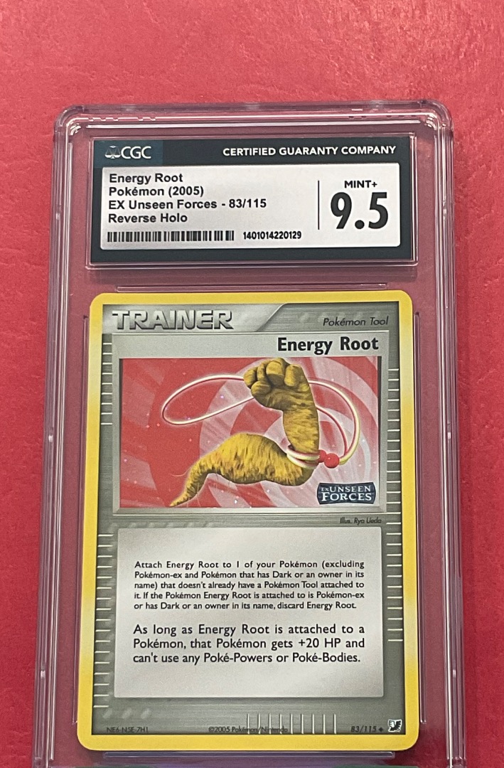 POKEMON ex UNSEEN FORCES 2005 ENGLISH Energy Root 83/115 Reverse Holo ...