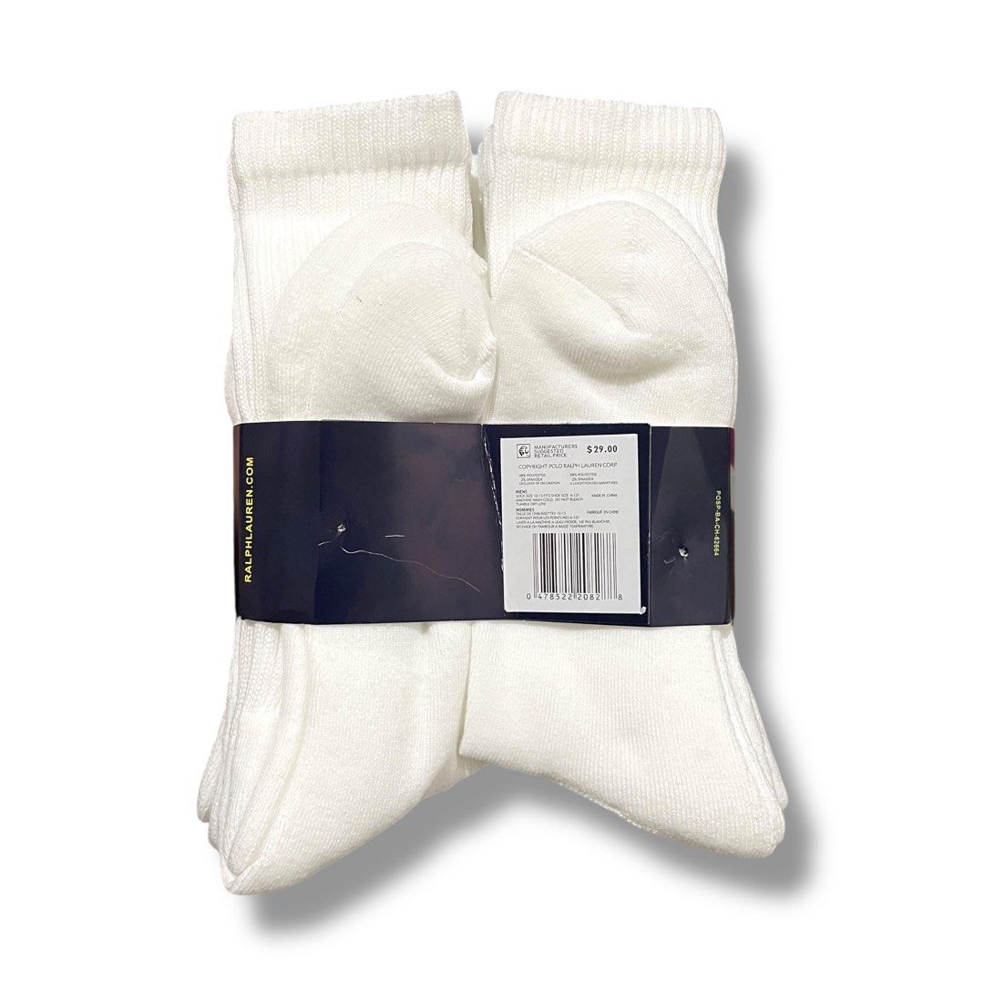 Polo Ralph Lauren Crew Socks (Category: Socks) located in Marikina City. Submitted by 1800shelves (Listing ID 1363765569, Image 3). Description: Onhand | Brand new Polo Ralph Lauren Crew Socks 1 pair = 🏷️ P 199 3 pairs = 🏷️ P 499 6 pairs = 🏷️ P 899 PM for more details. Marikina 📍.