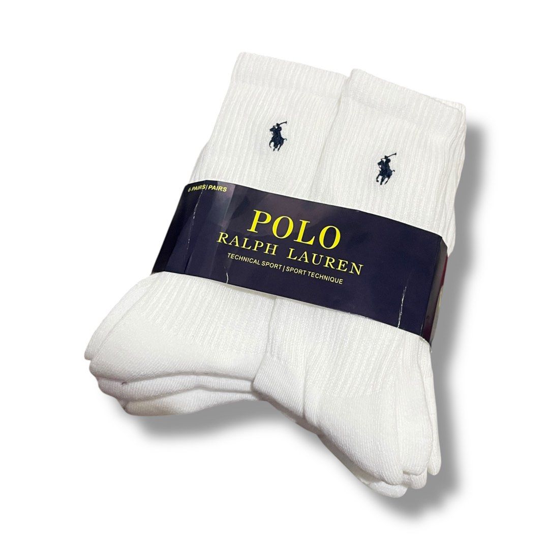 Polo Ralph Lauren Crew Socks (Category: Socks) located in Marikina City. Submitted by 1800shelves (Listing ID 1363765569, Image 1). Description: Onhand | Brand new Polo Ralph Lauren Crew Socks 1 pair = 🏷️ P 199 3 pairs = 🏷️ P 499 6 pairs = 🏷️ P 899 PM for more details. Marikina 📍.