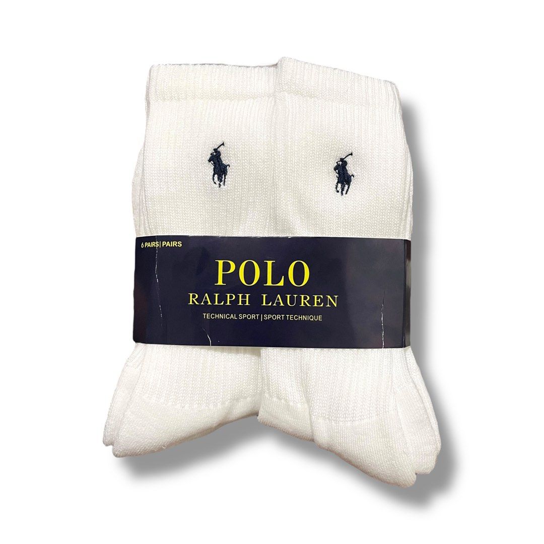 Polo Ralph Lauren Crew Socks (Category: Socks) located in Marikina City. Submitted by 1800shelves (Listing ID 1363765569, Image 2). Description: Onhand | Brand new Polo Ralph Lauren Crew Socks 1 pair = 🏷️ P 199 3 pairs = 🏷️ P 499 6 pairs = 🏷️ P 899 PM for more details. Marikina 📍.