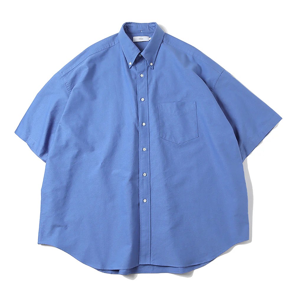 Graphpaper◇21SS/Oxford Oversized S/S B.D Shirt/FREE/NVY/GM211