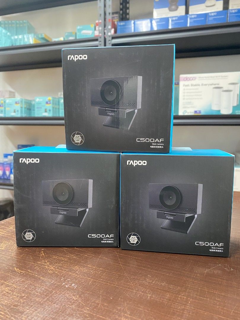 Rapoo C500 Auto Focus 4K 2160P Webcam (Category: Webcams) located in Pasig City. Submitted by techubstoreandaccessories (Listing ID 1363773449, Image 1). Description: Rapoo C500 Auto Focus 4K 2160P Webcam Ready for Pick Up / Delivery ‼️ 📌 DETAILS: ✅Actual Picture Posted. ✅BRAND NEW & ORIGINAL. ✅7 Days Replacement for Factory Defects and 1year Warranty. (Terms and conditions apply) --------------------------------------- PAYMENTS/DELIVERIES 💸🛵�