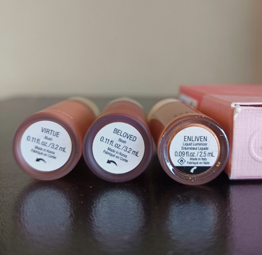 RARE BEAUTY MINI BLUSH & TRIO SET (Category: Makeup) located in Bacoor. Submitted by aesthetic.bloom_01 (Listing ID 1356679080, Image 3). Description: BRAND NEW RARE BEAUTY MINI BLUSH SET WITH BOX 2.5ML 3.2ML.
