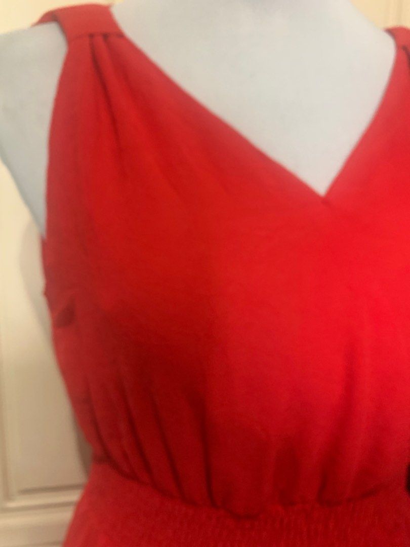 Red Layered Chiffon Dress (Category: Dresses) located in Quezon City. Submitted by FashionSense4Less (Listing ID 1363710962, Image 2). Description: Red Layered Chiffon Dress Very good condition/ like new Slip on/ with lining/ chiffon fabric Size: medium-semilarge Bust: up to 40” ; Waist: 28-38” ; Length: 44” Very nice in actual .