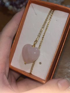 Rosequartz Heart Crystal Necklace