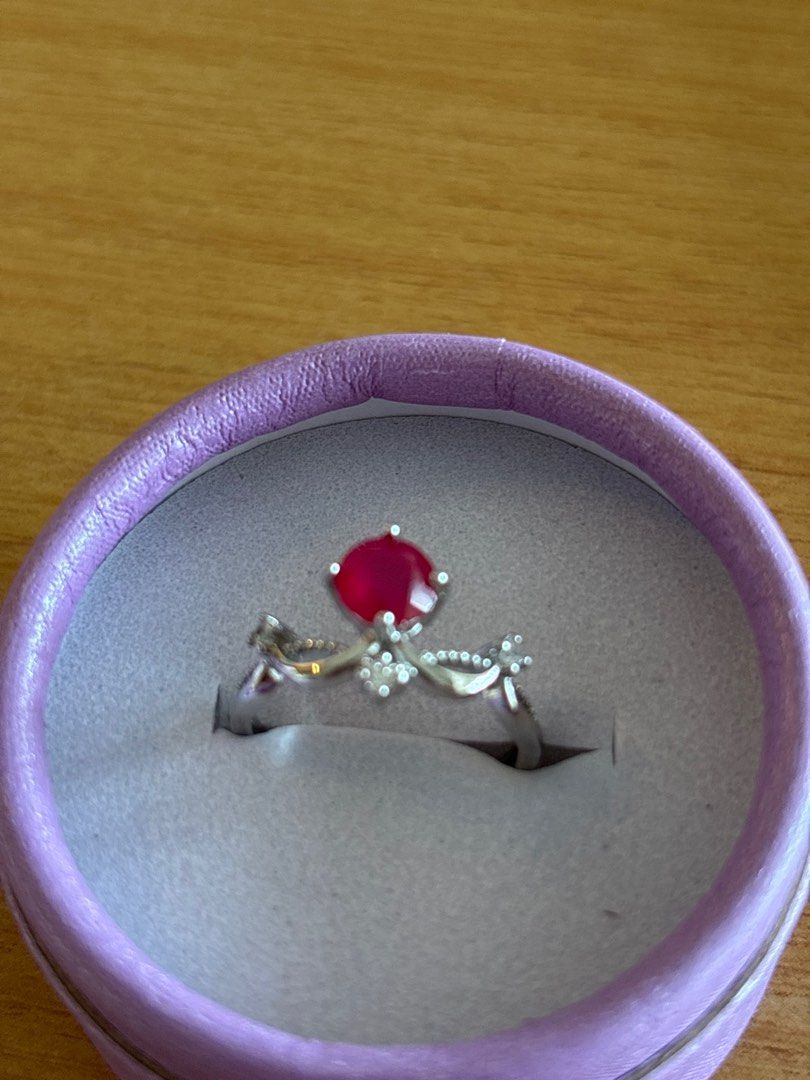 Ruby ring (design B) half silver (Category: Rings) located in Singapore. Submitted by sonia_rabbit (Listing ID 1363763369, Image 2). Description: Beautiful crafted ruby ring Size expandable according to finger Price is for ring only Case not included Postage $2.50 if prefer by post.