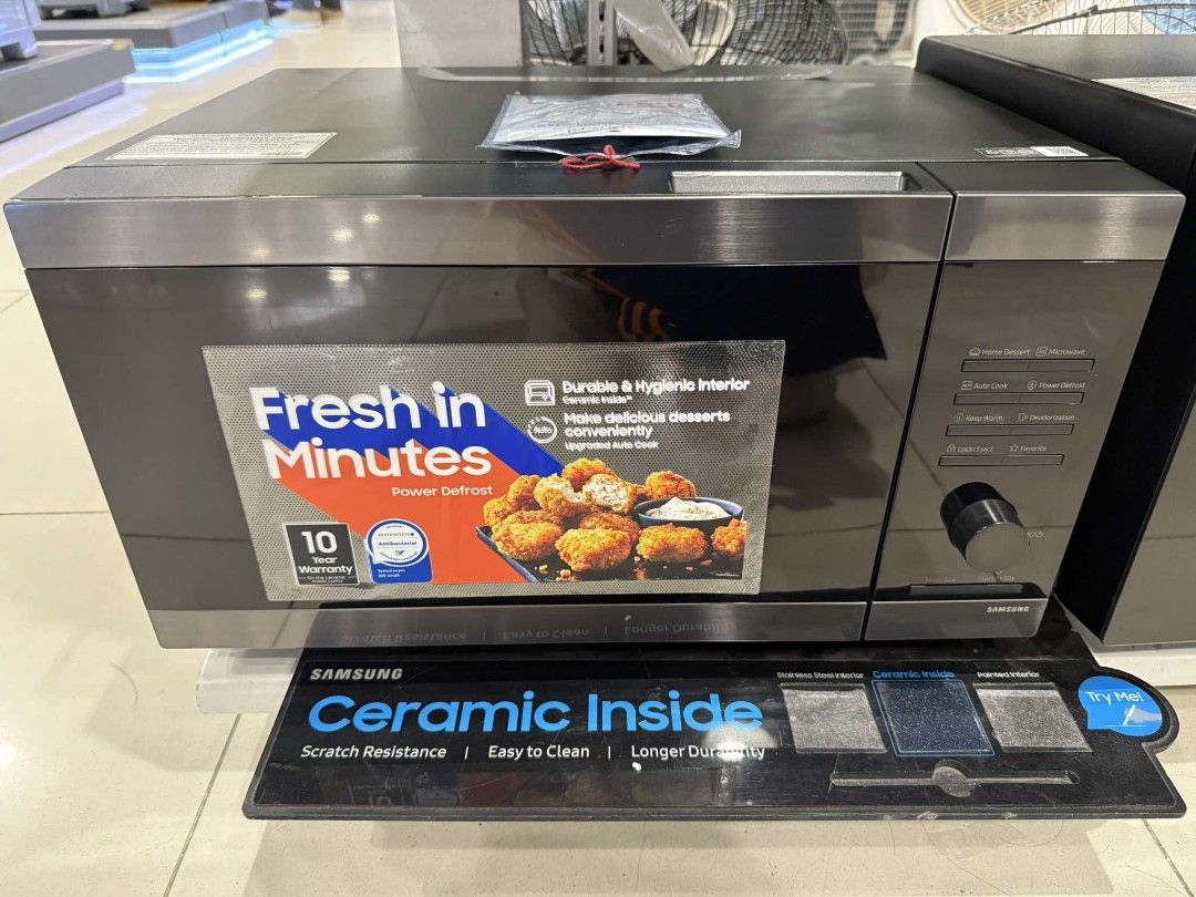 Samsung microwave oven (Category: Cookers) located in Manila. Submitted by donnasagao03665 (Listing ID 1363826044, Image 1). Description: ❄️ SAMSUNG MICROWAVE OVEN / SAMSUNG SMART OVEN / SAMSUNG BESPOKE OVEN BRANDNEW AND SEALED ❄️ 📍SMART OVEN MC35R8088LC 35L - 21,800 📍BESPOKE GRILL MICROWAVE MG30T5018CC 30L - 10,000 📍BESPOKE MICROWAVE OVEN MS23T5018AW 23L bespoke white - 7,400 MS23T5018AP 23L bespoke pink - 7,400 📍MICROWAVE OVEN MS23K3515AS 2