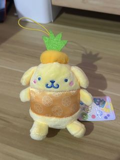 Sanrio Pompompurin Pineapple Keychain Plush Toy from Japan Claw Machine 2024
