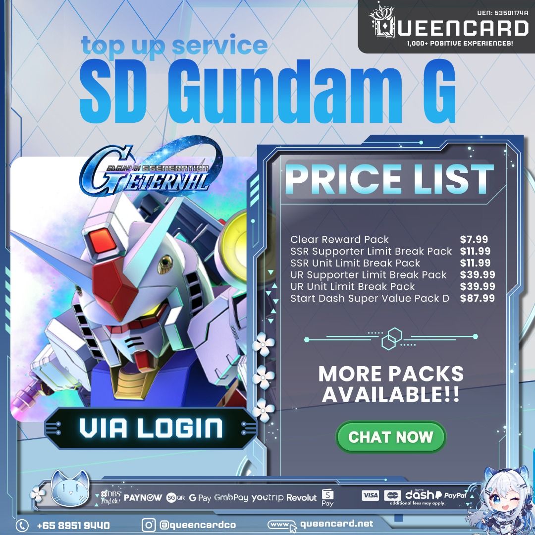 🔑SD Gundam G Generation ETERNAL Top Up Service | ❇️ LOGIN REQUIRED ❇️,  Video Gaming, Gaming Accessories, In-Game Products on Carousell