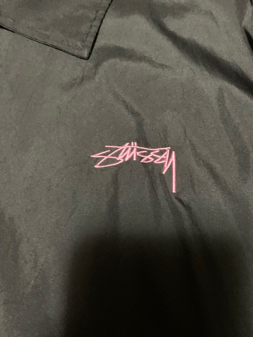Stussy Coach Jacket (Category: Coats, Jackets and Outerwear) located in Baguio. Submitted by 25thlu (Listing ID 1363852504, Image 3). Description: Stussy Coach Jacket Pink Print Authentic Personal Item Condition:9/10 23x28 RFS: declut.
