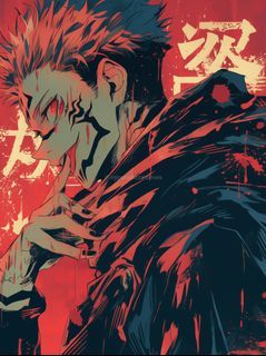 Sukuna Metal Print | HD Anime Wall Art | Premium Metal Poster | Jujutsu Kaisen - 005 - A4 Size